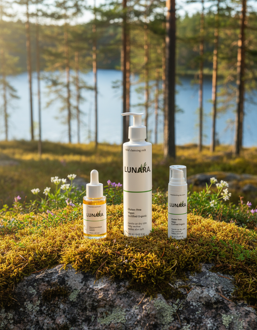 LUNARA-Natural Glowy Skin Trio Collection Box